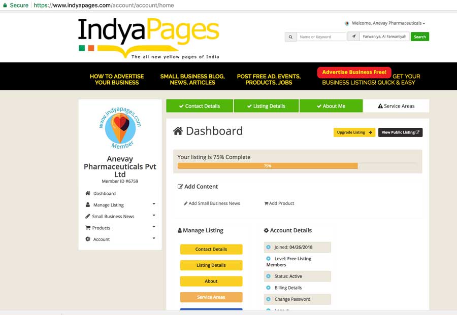 top local business listing with IndyaPages